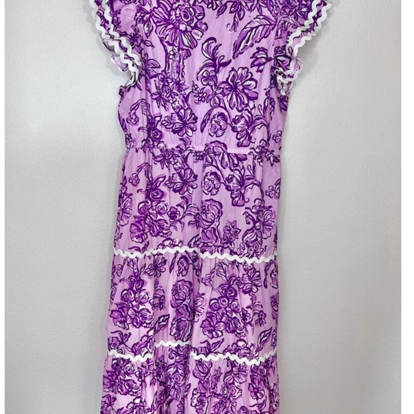 Sail to Sable Floral Smocked MIDI Dress - Picture 3 of 3